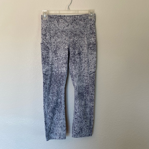 Lululemon speed crop pants leggings women’s 4 four grey pockets - Picture 1 of 6